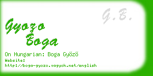 gyozo boga business card