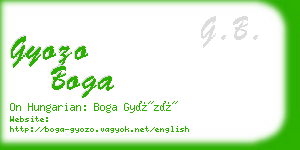 gyozo boga business card